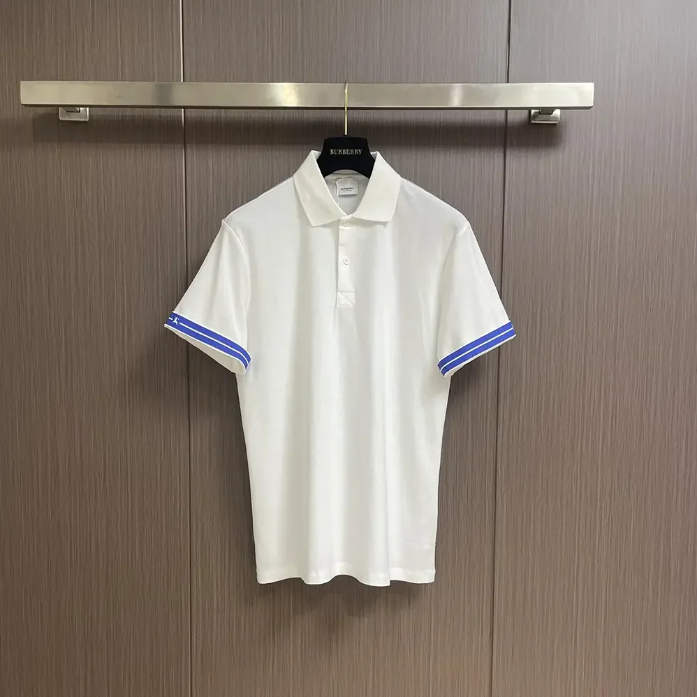 Burberry Cotton Polo Shirt for Men in White Burberry Cotton Polo Shirt for Men in White