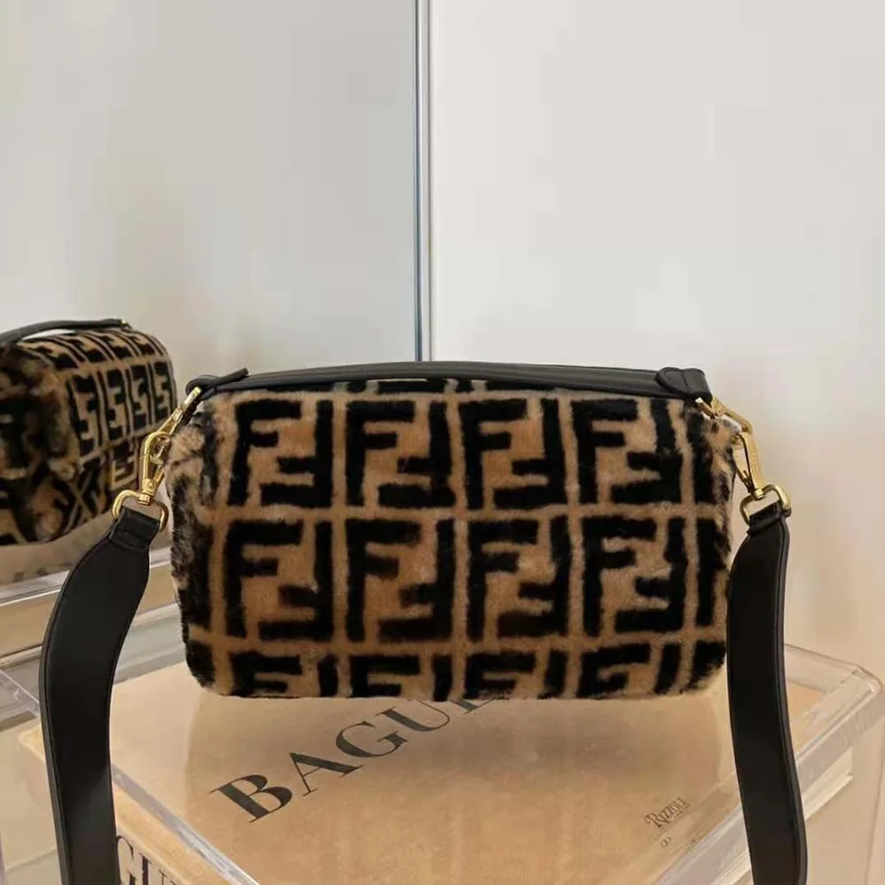 Fendi Baguette Brown Sheepskin Bag for Women Fendi Baguette Brown Sheepskin Bag for Women