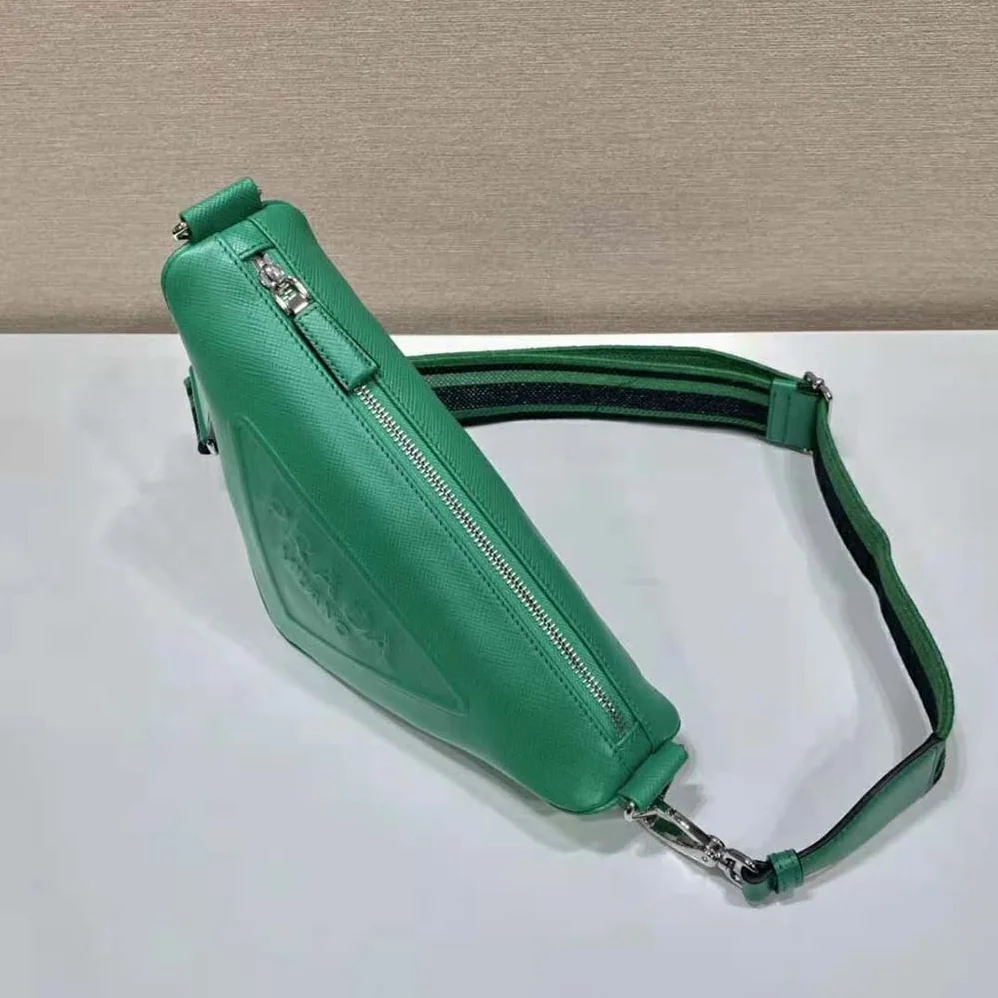 Prada Saffiano Prada Triangle Bag for Women in Green