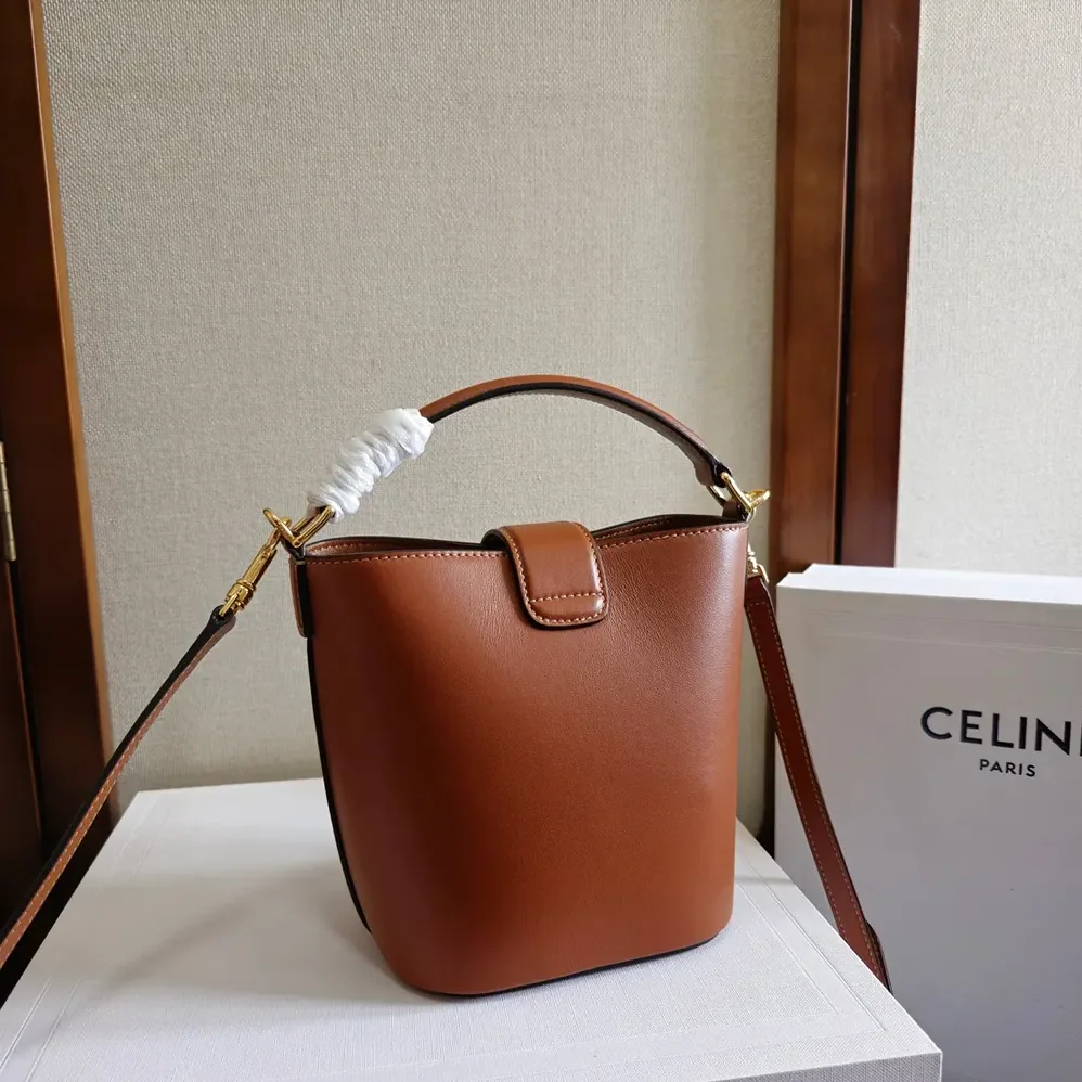 Celine Small Bucket Louise in Smooth Calfskin for Women in Brown Celine Small Bucket Louise in Smooth Calfskin for Women in Brown