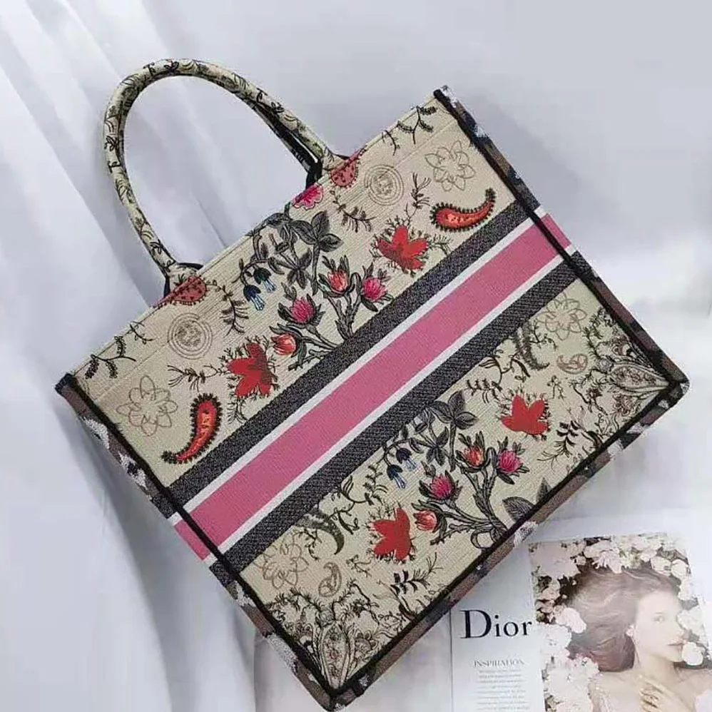 Dior Book Tote Multicolor Dior Flowers Embroidery for Women Dior Book Tote Multicolor Dior Flowers Embroidery for Women