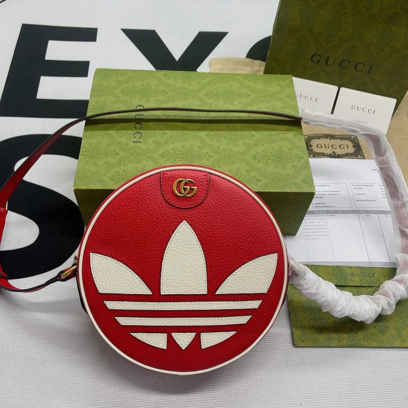 Gucci x Adidas Ophidia Shoulder Bag Red
