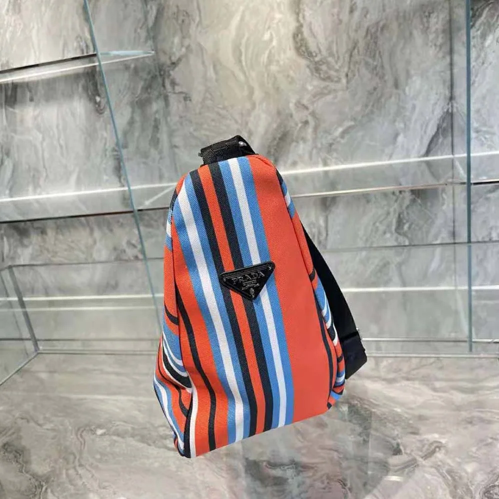 Prada Printed Canvas Prada Triangle Bag for Men in Orange Prada Printed Canvas Prada Triangle Bag for Men in Orange