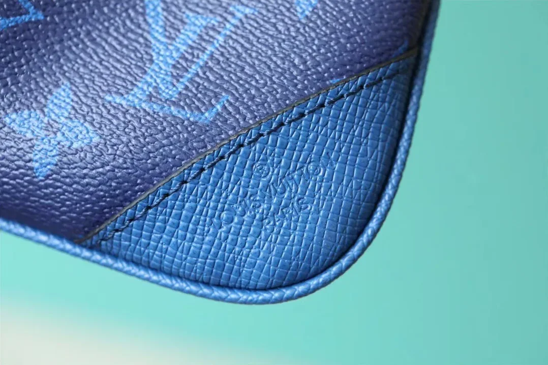 Louis Vuitton Trio Messenger Monogram Canvas And Taiga Cobalt Blue