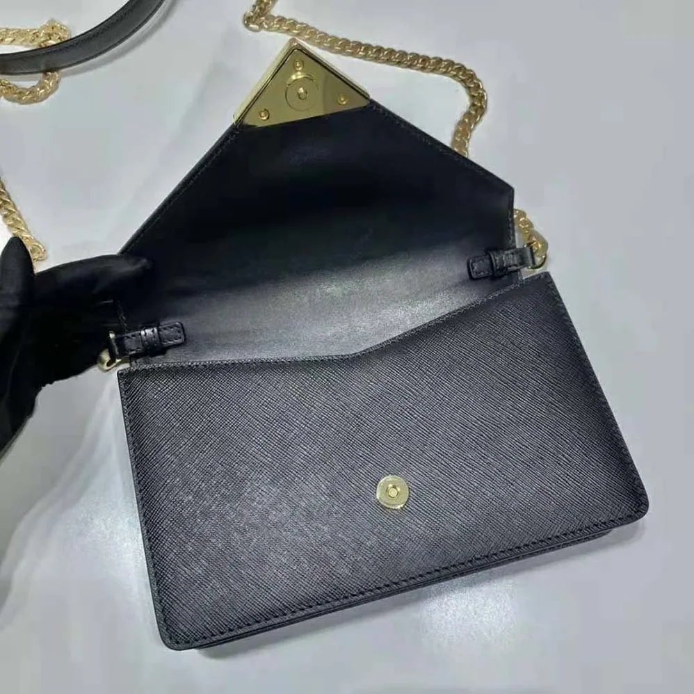 Prada Saffiano Leather Shoulder Bag for Women in Black