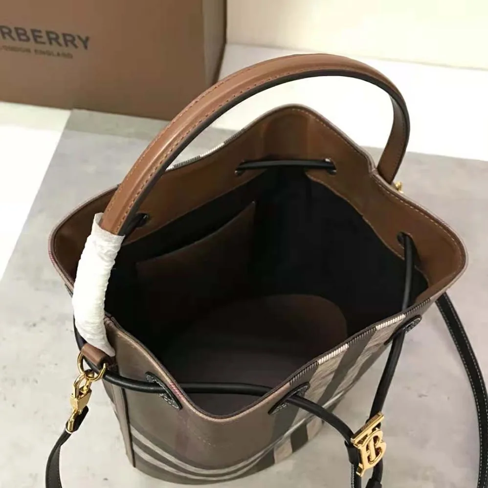 Burberry Mini TB Bucket Bag in Calf Leather for Women Burberry Mini TB Bucket Bag in Calf Leather for Women