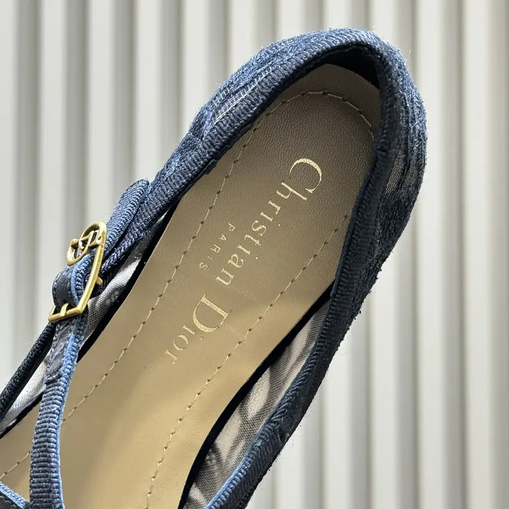 Dior Very Dior Ballet Flat Transparent Mesh Embroidered with Black Millefiori Motif for Women Dior Very Dior Ballet Flat Transparent Mesh Embroidered with Black Millefiori Motif for Women