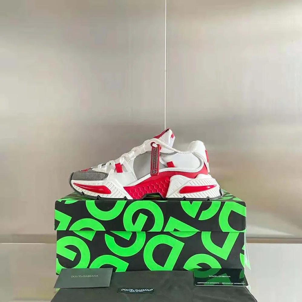 Dolce Gabbana D&G Mixed-Material Airmaster Sneakers for Unisex in Red