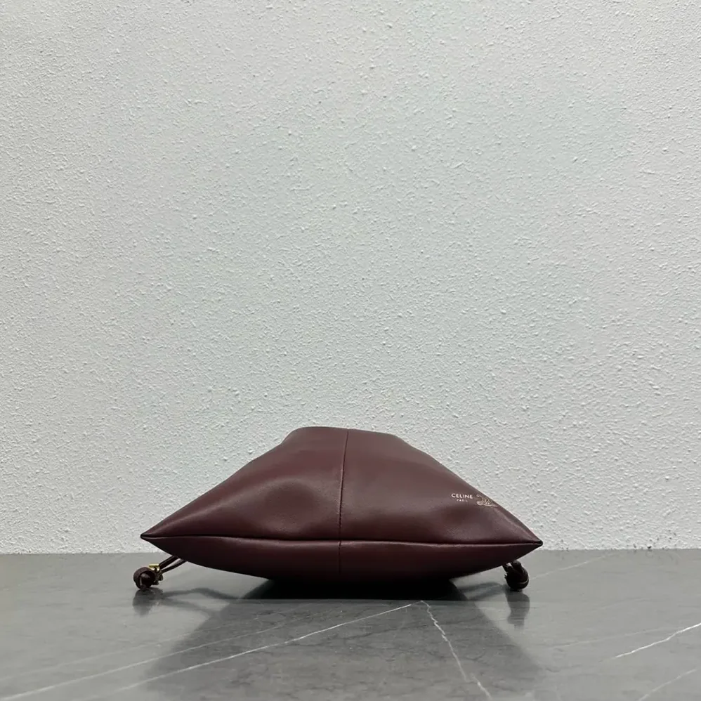 Celine Small Crystal Pouch in Lambskin for Women in Maroon Celine Small Crystal Pouch in Lambskin for Women in Maroon