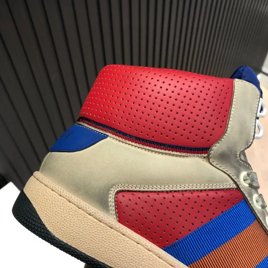 Gucci Screener High for Men in Top White Red Blue