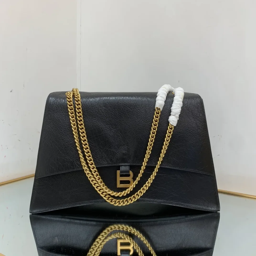 Balenciaga Crush Large Chain Bag In Black / Balenciaga Crush Large Chain Bag In Black /
