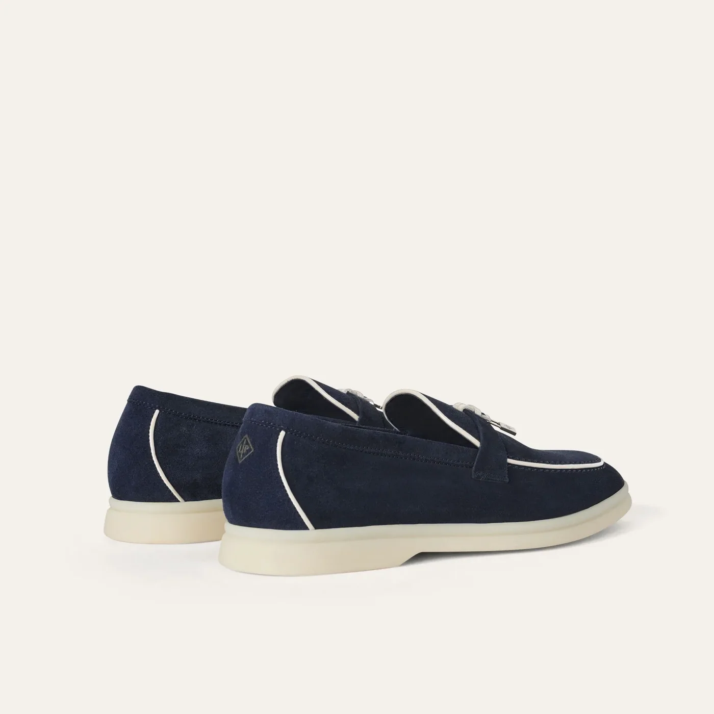 Loro Piana Summer Charms Walk Loafers Navy Blue – FAL5899