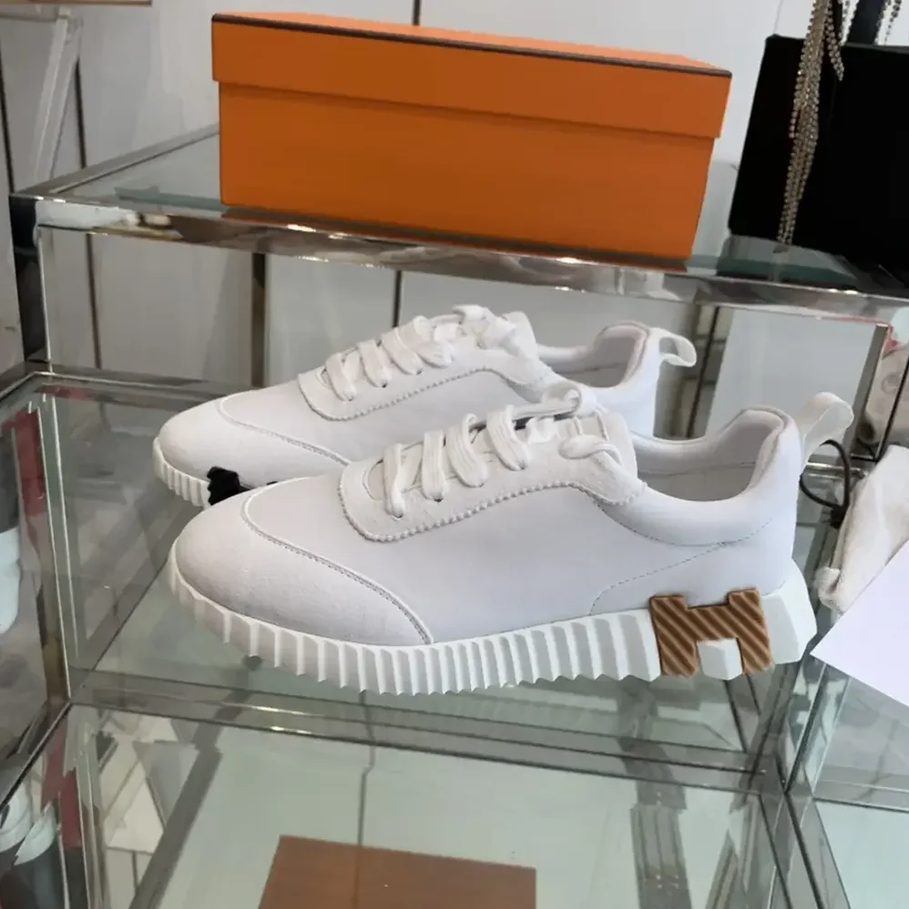 Hermes Bouncing Sneaker-White/Brown H241202Z for Unisex Hermes Bouncing Sneaker-White/Brown H241202Z for Unisex