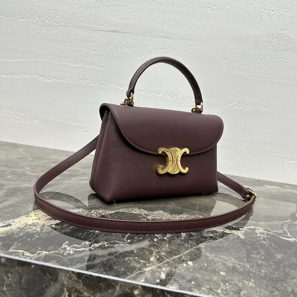 Celine Teen Nino Bag in Smooth Satinated Calfskin for Women in Burgundy Celine Teen Nino Bag in Smooth Satinated Calfskin for Women in Burgundy