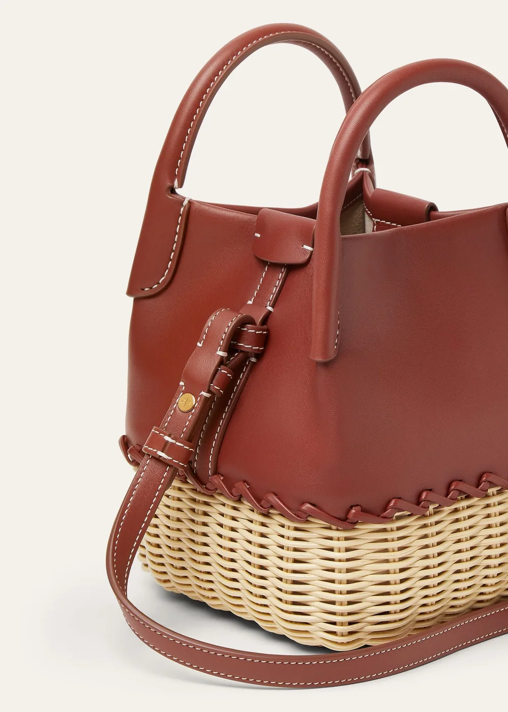 Loro Piana Micro Bale Top Handle Bag / Deep Kummel Gold Hardware FAP5822_B4K8 Loro Piana Micro Bale Top Handle Bag / Deep Kummel Gold Hardware FAP5822_B4K8