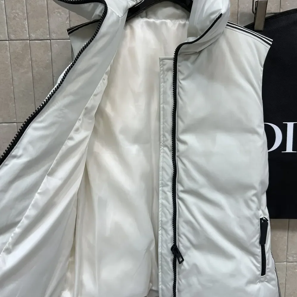 Dior DiorAlps Belted Puffer Vest White Padded Technical Taffeta for Women Dior DiorAlps Belted Puffer Vest White Padded Technical Taffeta for Women