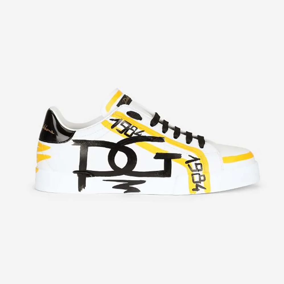 Dolce Gabbana D&G Limited Edition Portofino Sneakers for Unisex in Yellow Dolce Gabbana D&G Limited Edition Portofino Sneakers for Unisex in Yellow