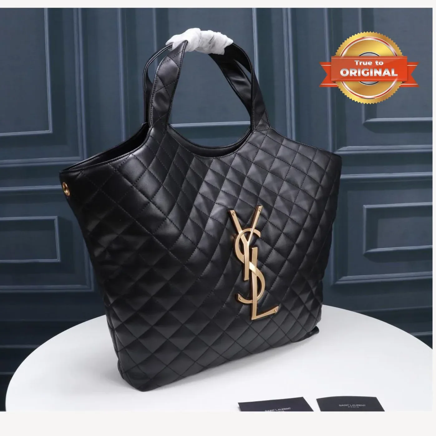 Saint Laurent Icare Maxi Shopping Bag Black /