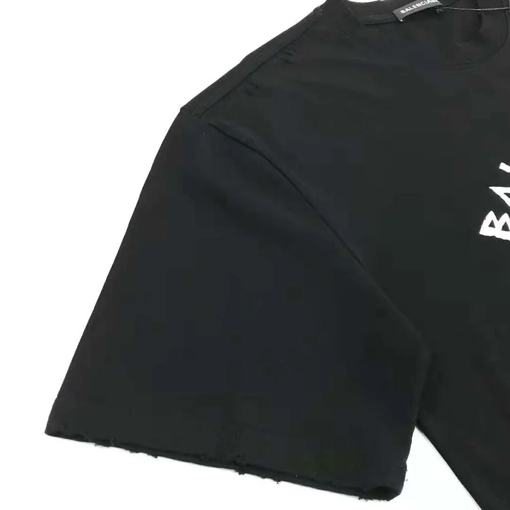 Balenciaga Marathon XL T-shirt in Black and White Vintage Jersey for Women