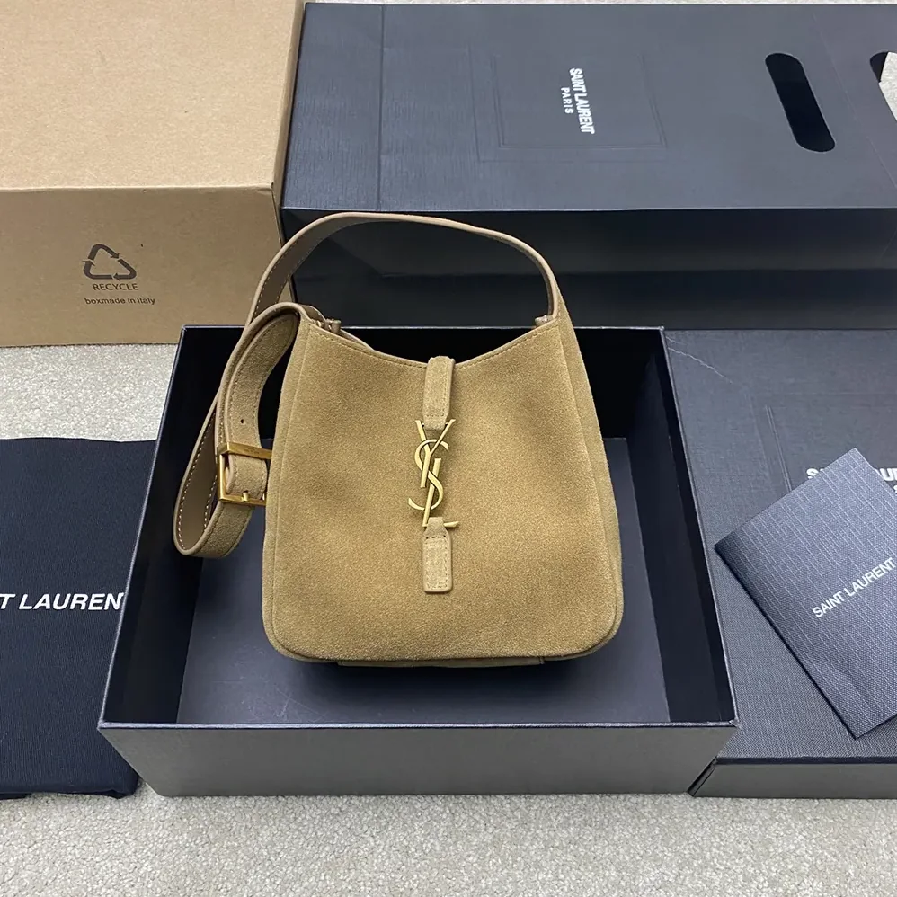 Saint Laurent YSL Le 5 à 7 Supple Baby in Suede for Women