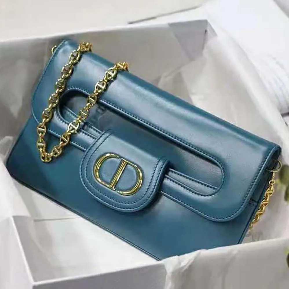Dior Medium Diordouble Bag Deep Ocean Blue Smooth Calfskin for Women Dior Medium Diordouble Bag Deep Ocean Blue Smooth Calfskin for Women
