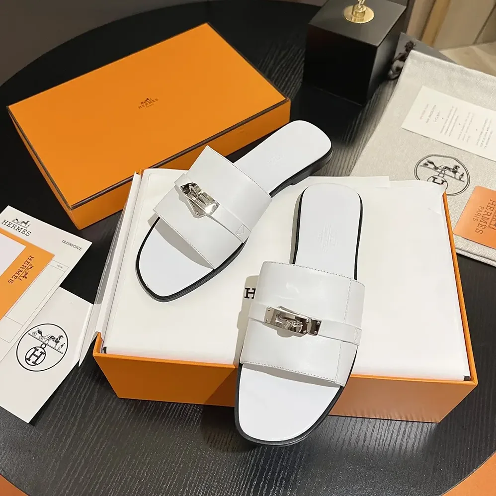 Hermes Giulia Sandal-White H232129Z for Women