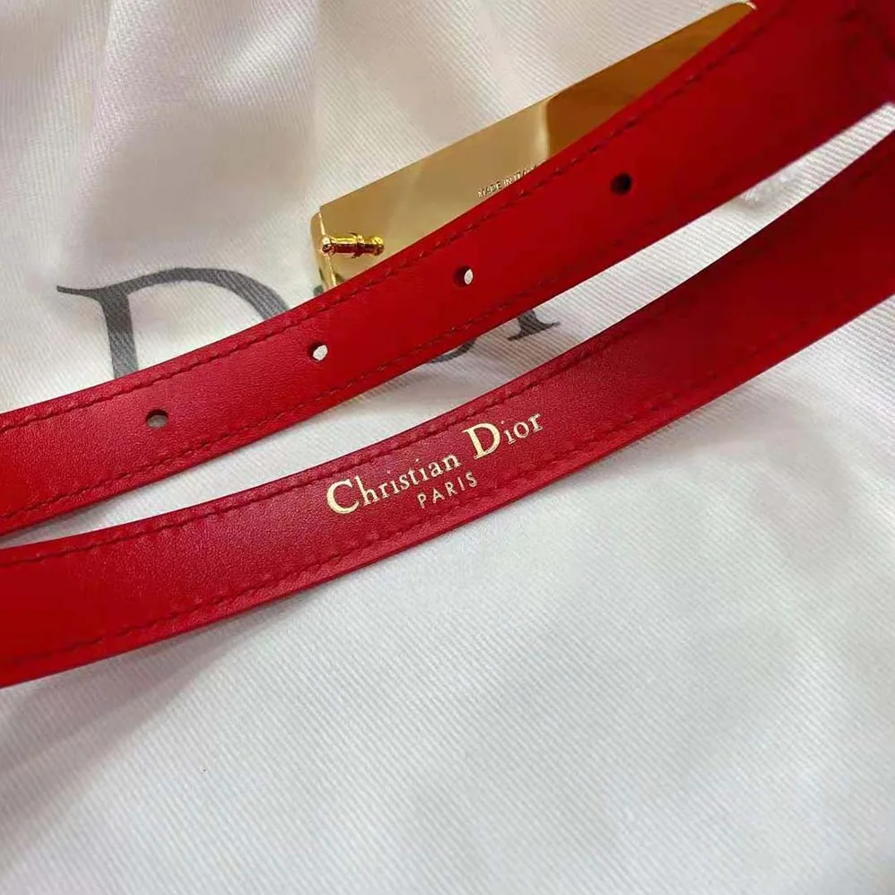 Dior Dior-id Belt Raspberry Smooth Calfskin 15 MM for Women Dior Dior-id Belt Raspberry Smooth Calfskin 15 MM for Women