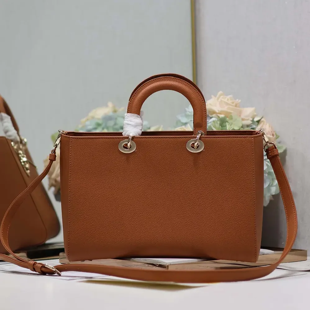 Dior Large Lady D-Sire My ABCDior Bag Dark Brandy Taurillon Leather for Women