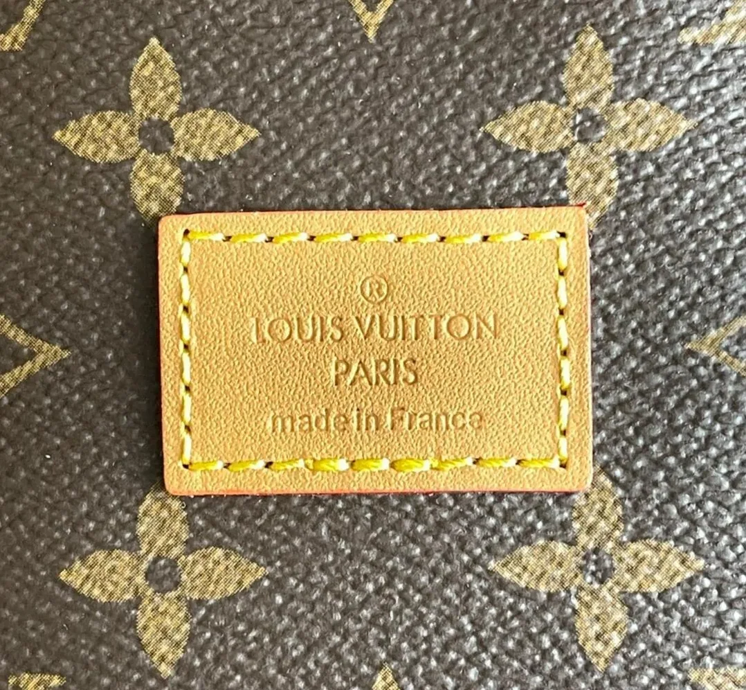Louis Vuitton Saumur MM Crossbody Bag Brown Monogram Canvas Gold Hardware
