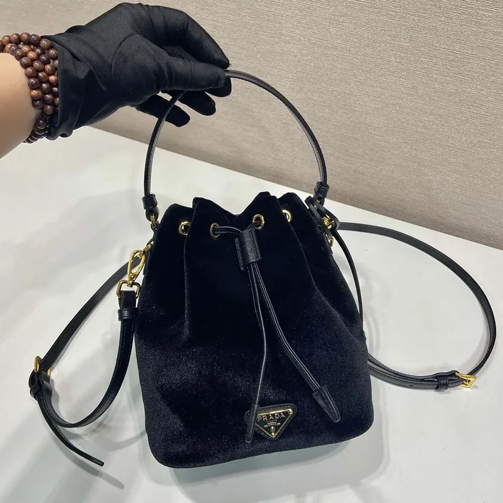 Prada Velvet Mini-bag with Nappa Leather Details for Women