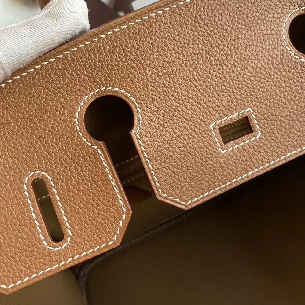 Hermes Birkin 30 Bag in Epsom Leather with Gold Hardware in Brown/Gold