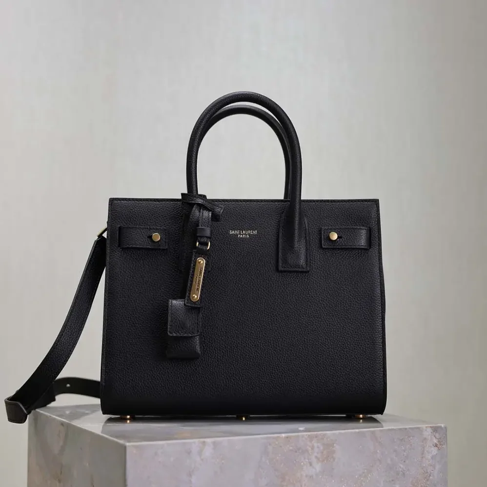 Saint Laurent YSL Baby Sac De Jour In Supple Grained Leather for Women in Black Saint Laurent YSL Baby Sac De Jour In Supple Grained Leather for Women in Black