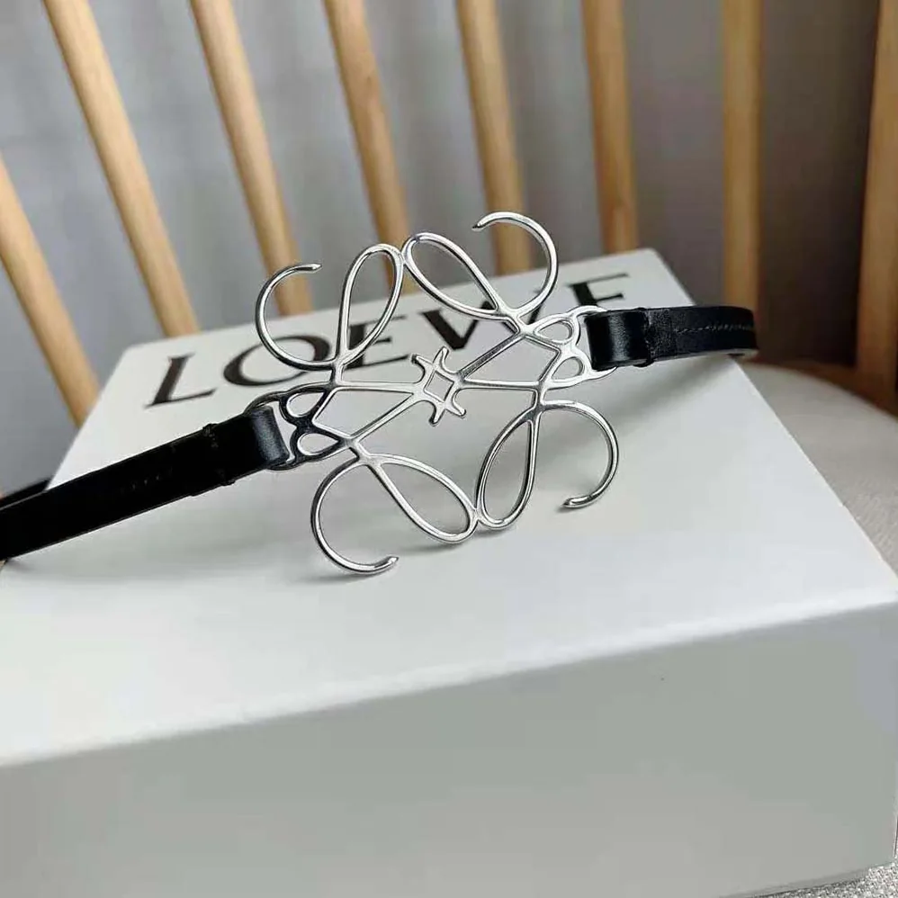 Loewe Anagram Belt in Classic Calfskin for Women in Black Loewe Anagram Belt in Classic Calfskin for Women in Black