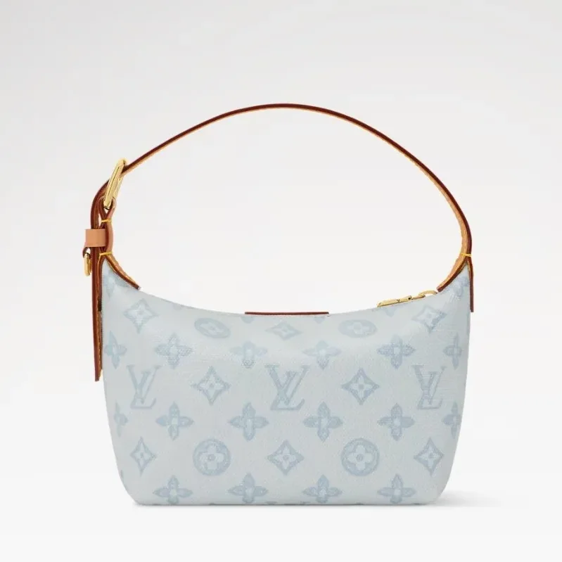 Louis Vuitton Pochette Hills Shoulder Bag / Monogram Origine Bleu Courrier Gold Canvas Gold Hardware