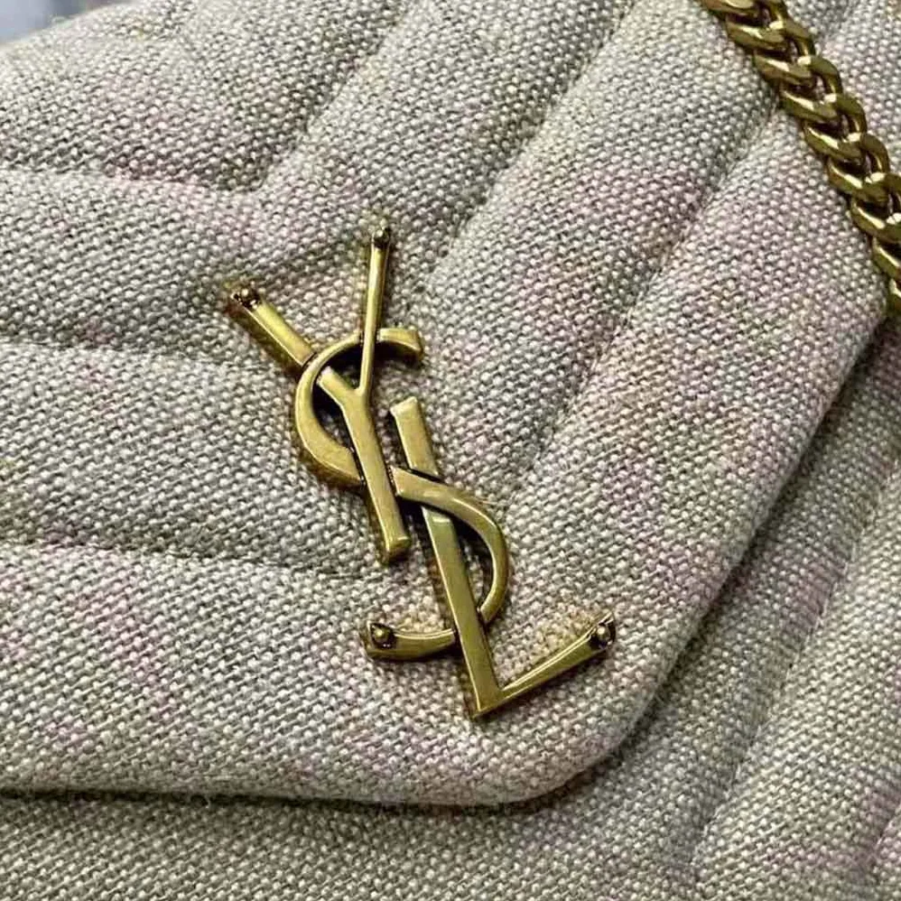 Saint Laurent YSL Loulou Small in Matelasse “Y” Linen for Women Saint Laurent YSL Loulou Small in Matelasse “Y” Linen for Women