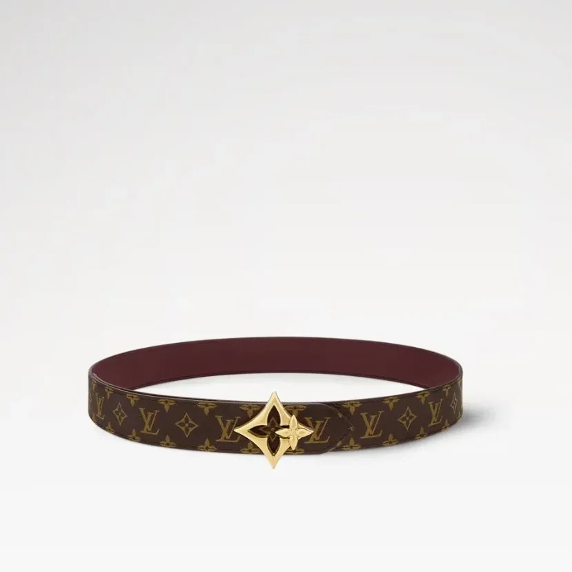 Louis Vuitton LV Flowergram Reversible Belt Garnet