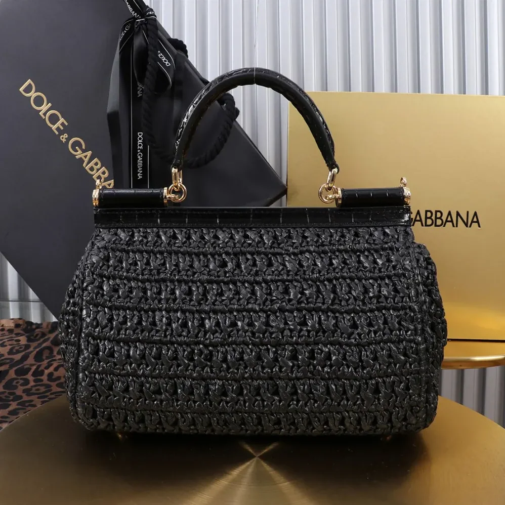 Dolce Gabbana D&G Elongated Sicily Handbag for Women in Black Dolce Gabbana D&G Elongated Sicily Handbag for Women in Black