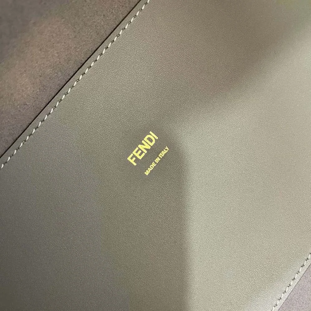 Fendi Sunshine Medium Leather Shopper for Women in Silver Fendi Sunshine Medium Leather Shopper for Women in Silver