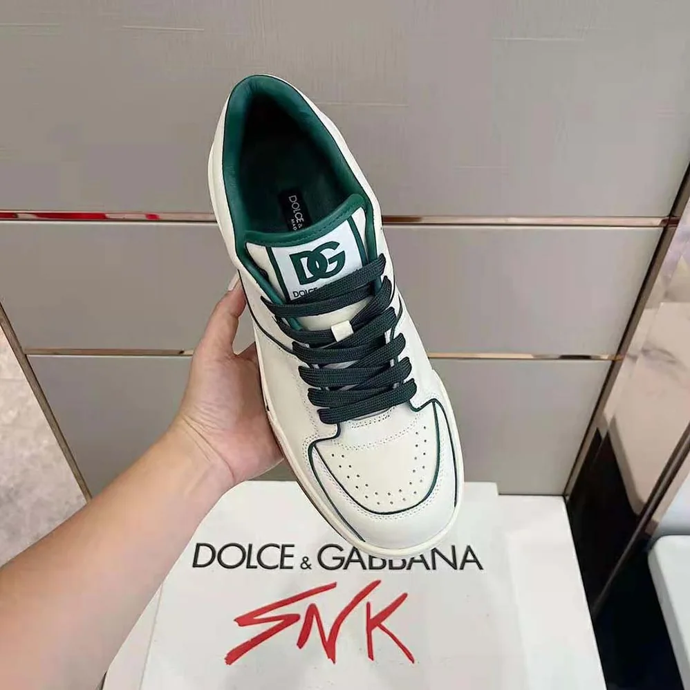 Dolce Gabbana D&G Calfskin Nappa New Roma Sneakers for Unisex in Green