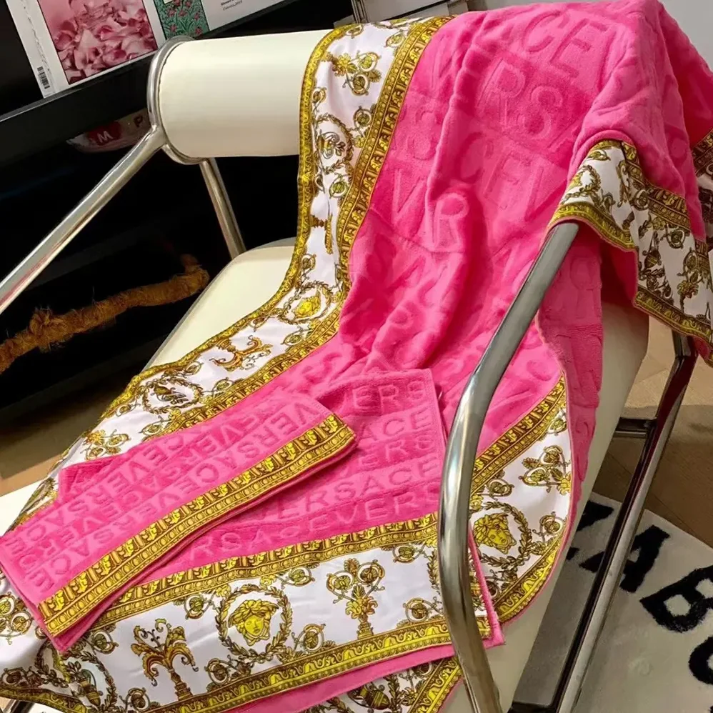 Versace I Love Baroque Beach Towel in the Cotton Versace I Love Baroque Beach Towel in the Cotton
