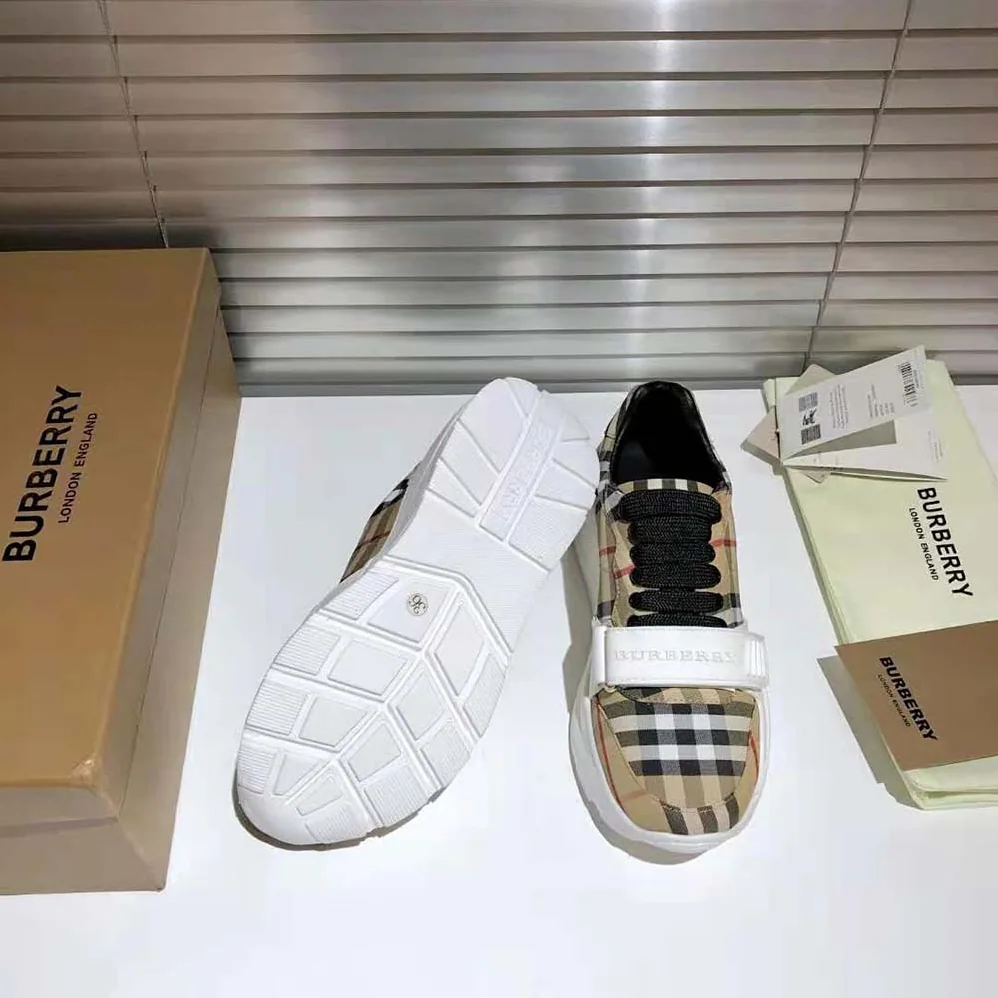 Burberry Vintage Check Cotton Sneakers for Unisex
