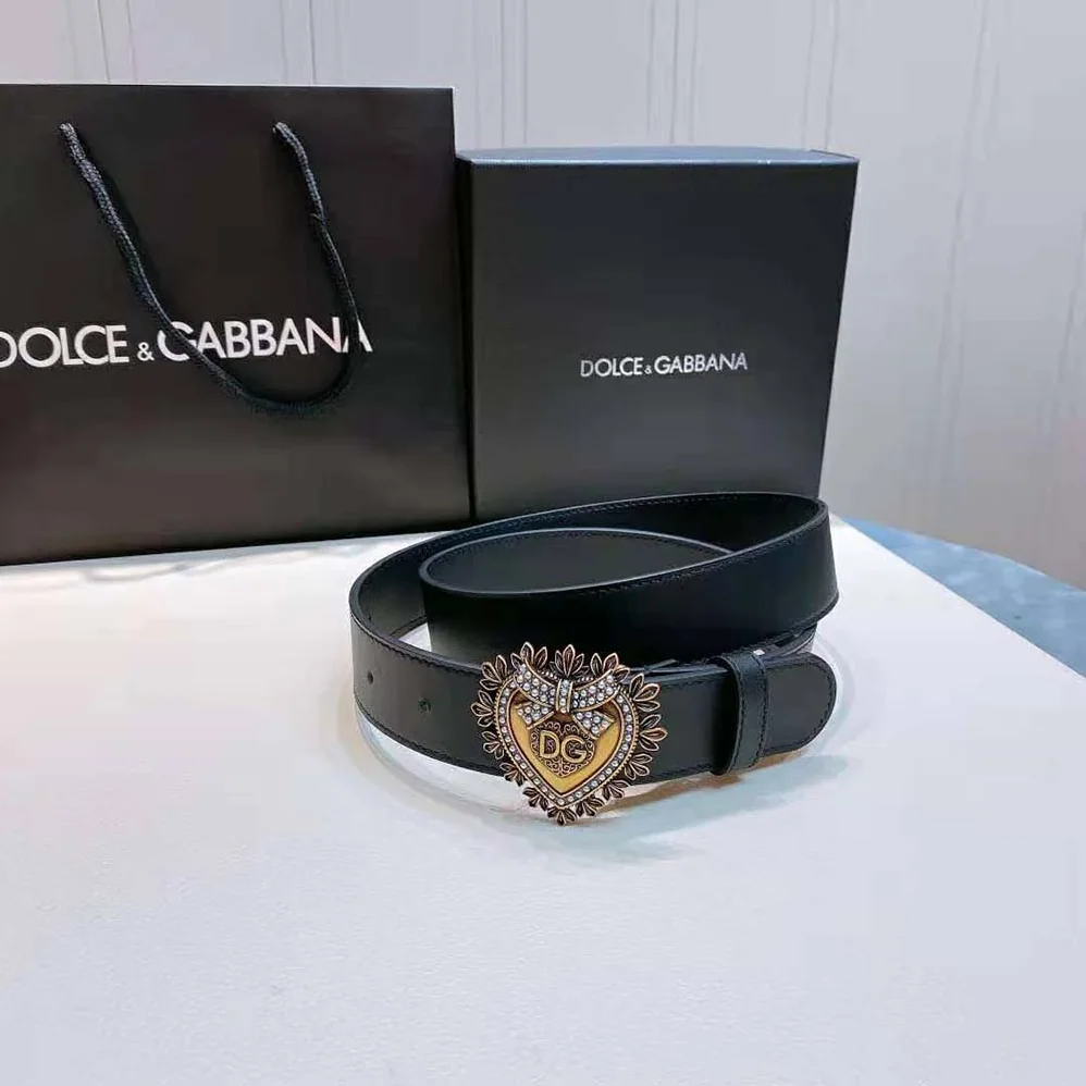 Dolce Gabbana D&G Devotion Belt in Lux Leather for Women