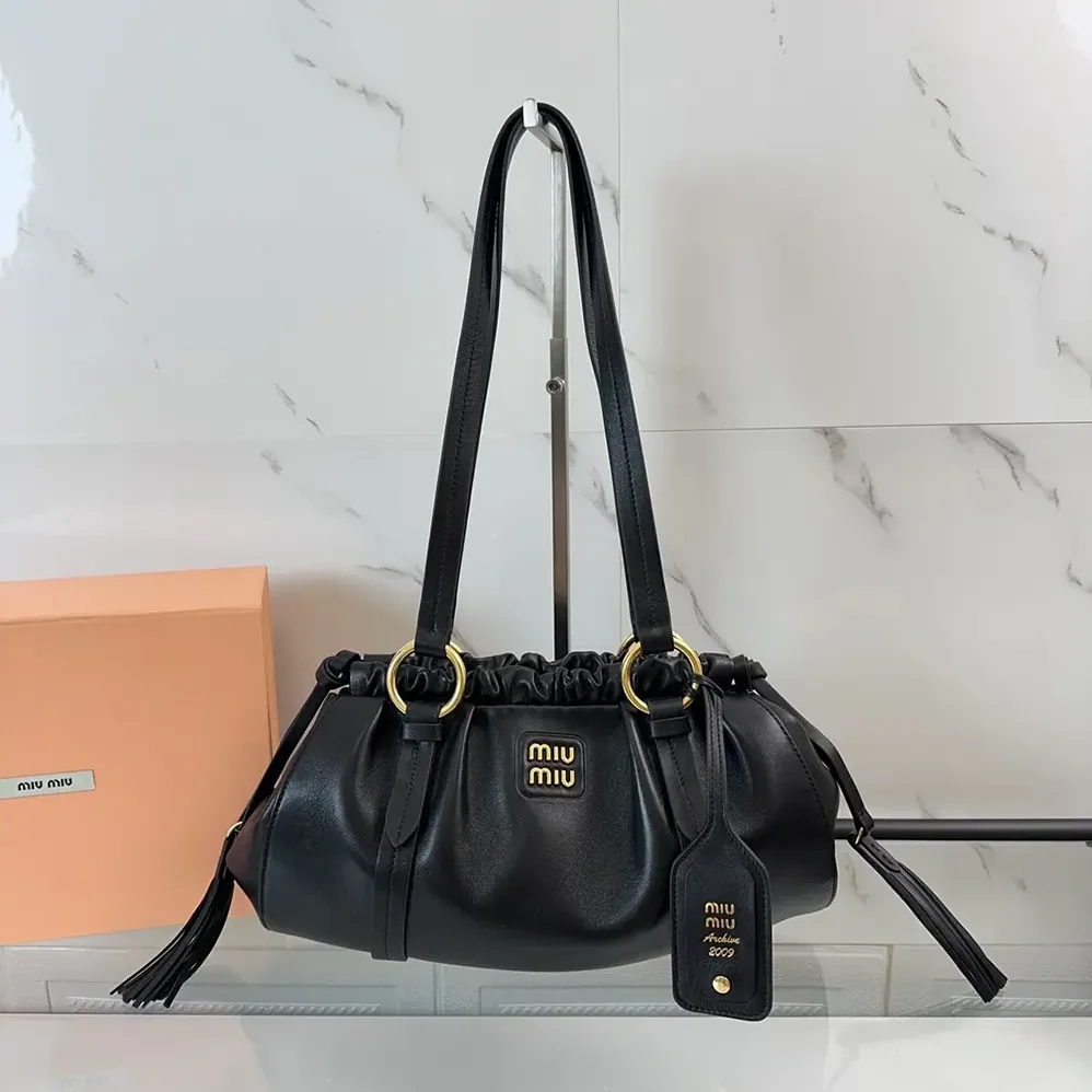 Miu Miu Joie Nappa Leather Bag for Women in Black