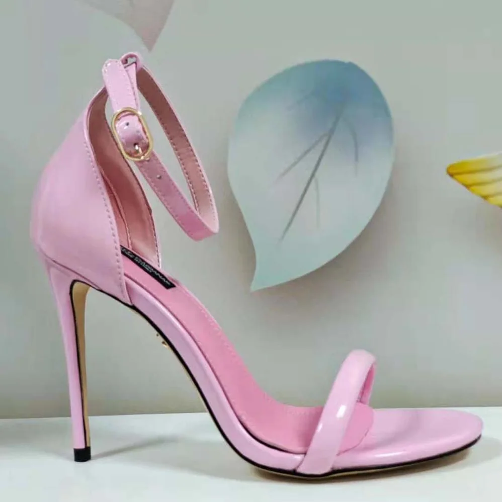 Dolce Gabbana D&G Patent Leather Sandals in 105 mm Heel Height for Women in Pink Dolce Gabbana D&G Patent Leather Sandals in 105 mm Heel Height for Women in Pink