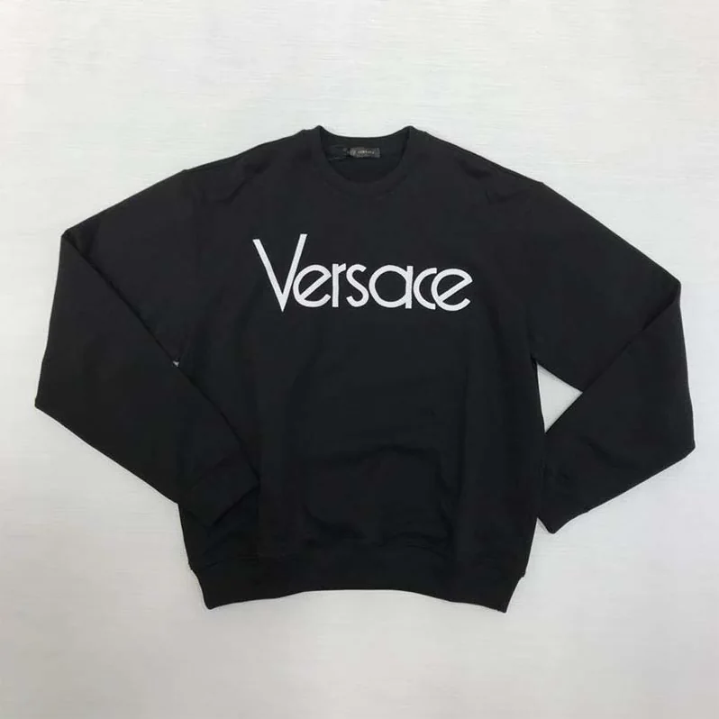 Versace Vintage Versace Logo Sweatshirt for Unisex in Black Versace Vintage Versace Logo Sweatshirt for Unisex in Black