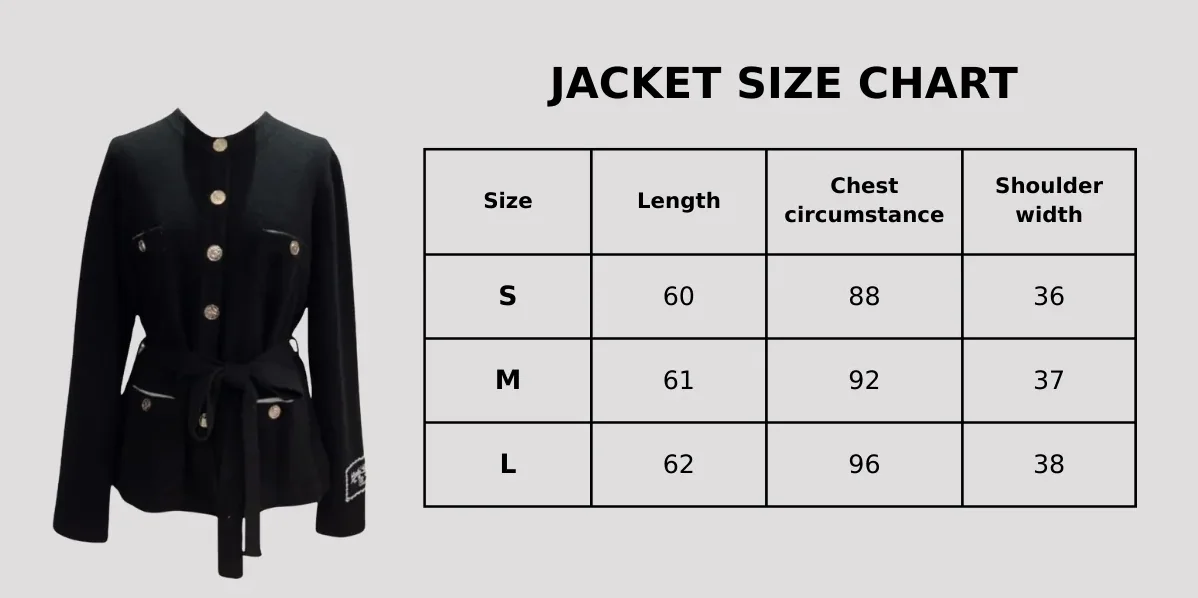Chanel Belted Jacket With Buttons Black Chanel Belted Jacket With Buttons Black