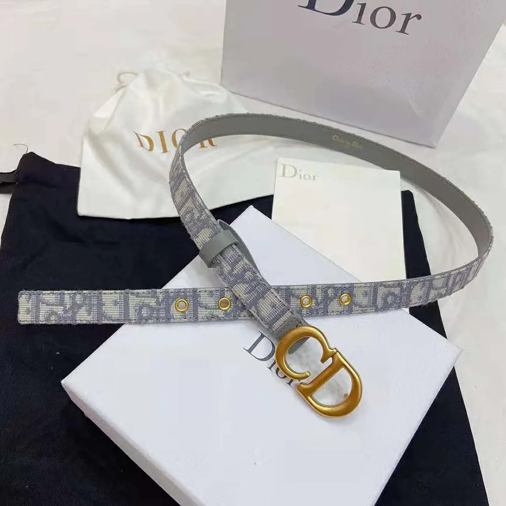Dior Saddle Belt Gray Dior Oblique Jacquard 20 MM for Women Dior Saddle Belt Gray Dior Oblique Jacquard 20 MM for Women