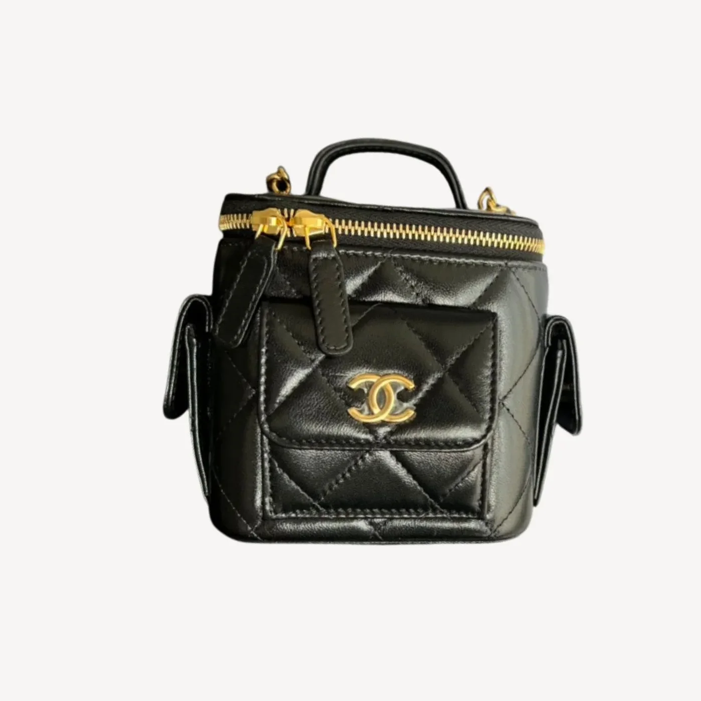 Chanel CC Vanity With Chain Bag Black / Chanel CC Vanity With Chain Bag Black /