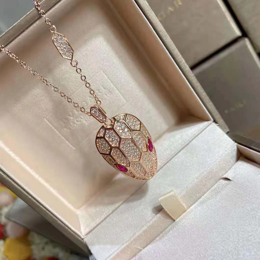 Bvlgari Serpenti Necklace in 18 KT Rose Gold for Women Bvlgari Serpenti Necklace in 18 KT Rose Gold for Women