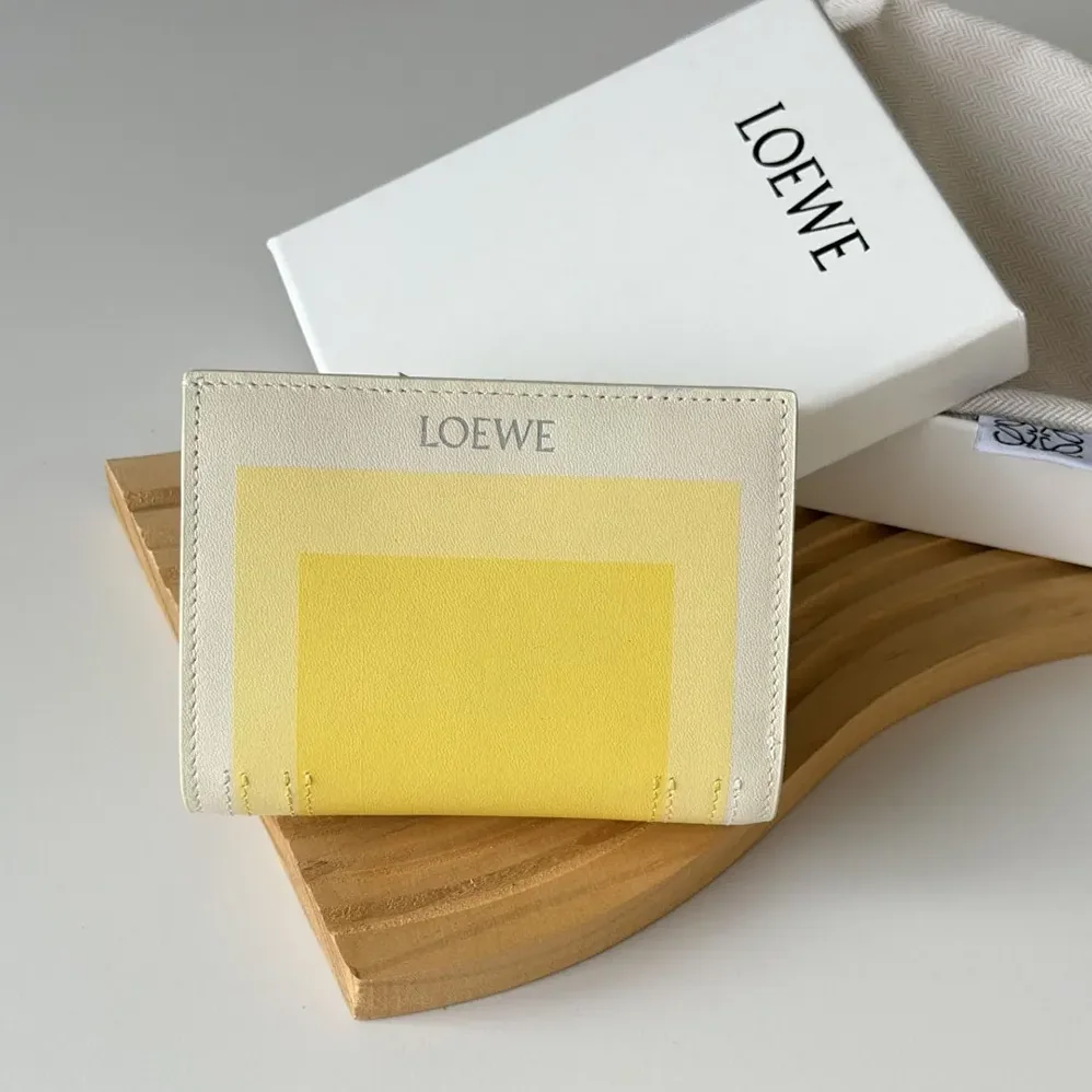 Loewe Compact Wallet in Nappa Calfskin for Unisex in White